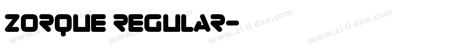 Zorque Regular字体转换